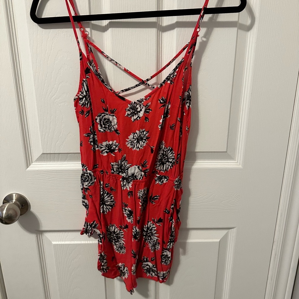 Cross back romper
